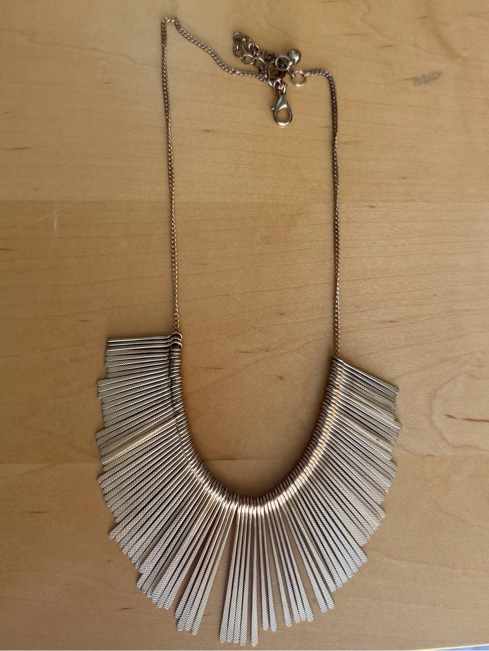 Elegant Gold Fringe Collar Bib Necklace - Women Jewelry